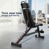Living and Home Multifunctional Foldable Adjustable Workout Weight Bench with Resistance Bands