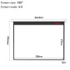 Living and home 120 Inch Wall Mounted Electric Projector Screen for Home Theater Movie