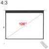 Living and home 120 Inch Wall Mounted Electric Projector Screen for Home Theater Movie