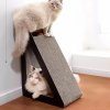 Living and Home Triangle Cat Scratching Post with Bell Ball