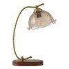 Living and Home Flower-Shaped Glass Table Lamp