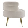 Living and Home Curved Upholstered Single Sofa Accent Chair