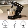 Living and Home 5.5-Quart Household Stand Mixer with Stainless Steel Bowl 1400W Tilt-Head Anti-Splash Lid