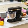 Living and Home 5.5-Quart Household Stand Mixer with Stainless Steel Bowl 1400W Tilt-Head Anti-Splash Lid