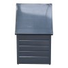 Living and Home 200L Lockable Outdoor Metal Garden Storage Box, Charcoal Black, 68cm W x 62cm D x 63cm H
