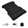 Living and Home 130x180cm Black Flocked SUV Car Inflatable Air Mattress with Built-in Automatic Air Pump, Portable Back Seat Camping Air Bed