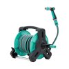 Living and Home Portable Green Garden Hose Reel Set with 10/15/20/25m Water Hose, Multi-Function High Pressure Spray Gun & Wall Mount Accessories