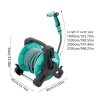 Living and Home Portable Green Garden Hose Reel Set with 10/15/20/25m Water Hose, Multi-Function High Pressure Spray Gun & Wall Mount Accessories