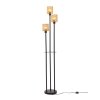 3-Light Boho Rustic Floor Lamp No Bulb