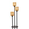 3-Light Boho Rustic Floor Lamp No Bulb