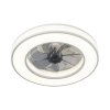 Living and Home Round White RGB Smart Ceiling Fan Light, 7 ABS Blades Reversible 6-Speed Dimmable LED Fan Lamp with Remote & APP Control