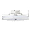 Living and Home Round White RGB Smart Ceiling Fan Light, 7 ABS Blades Reversible 6-Speed Dimmable LED Fan Lamp with Remote & APP Control