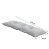 Living and Home Light Grey Rectangular Tufted Bench Cushion Seat Pad