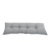 Living and Home Light Grey Rectangular Tufted Bench Cushion Seat Pad