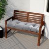 Living and Home Light Grey Rectangular Tufted Bench Cushion Seat Pad