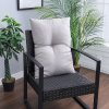 Light Grey Garden Bench Cushion Patio Swing Chair Cushion Indoor Outdoor Furniture Seat Pad, 60x40cm