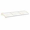 Living and Home White Window Door Awning Canopy with Brackets, 270cm W x 100cm D x 28cm H