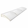 Living and Home White Window Door Awning Canopy with Brackets, 270cm W x 100cm D x 28cm H