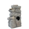 Living and Home Outdoor Fountain Water Feature Waterfall Solar Powered Water Fountain 49 cm H