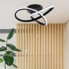 Living and Home 30cm Black Infinity Swirl LED Ceiling Light, 26W 6500K Cool White Modern Hallway Ceiling Lamp, Aluminum & Silicone Flush Mount Corridor Light