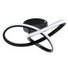 Living and Home 30cm Black Infinity Swirl LED Ceiling Light, 26W 6500K Cool White Modern Hallway Ceiling Lamp, Aluminum & Silicone Flush Mount Corridor Light