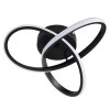 Living and Home 30cm Black Infinity Swirl LED Ceiling Light, 26W 6500K Cool White Modern Hallway Ceiling Lamp, Aluminum & Silicone Flush Mount Corridor Light