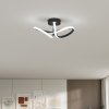 Living and Home 28cm Black Abstract Twisted Loop LED Ceiling Light, 20W 6500K Cool White Flush Mount Hallway Lamp Made of Aluminum & Silicone