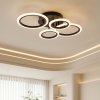 4-Light Rings Adjustable LED Ceiling Light with Remote Control
