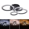 4-Light Rings Adjustable LED Ceiling Light with Remote Control