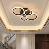 4-Light Rings Adjustable LED Ceiling Light with Remote Control