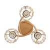 Living and Home 3-Light Gold Flush Mount Ceiling Light, Metal Frame Vertical Crystal Glass Shade Ceiling Lamp, E27 Socket Ceiling Fixture (Bulbs Not Included)