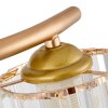 Living and Home 3-Light Gold Flush Mount Ceiling Light, Metal Frame Vertical Crystal Glass Shade Ceiling Lamp, E27 Socket Ceiling Fixture (Bulbs Not Included)