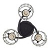 Living and Home 3-Light Black Flush Mount Ceiling Light, Metal Frame Vertical Crystal Glass Shade Ceiling Lamp, E27 Socket Ceiling Fixture (Bulbs Not Included)