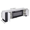 Living and Home Recessed Electric Fireplace TV Stand with Remote Control