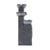 Living and Home Outdoor Solar-Powered Water Fountain Rockery Decor with LED Light, Cascading Stone Effect Water Feature
