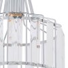 Living and Home 19cm Chrome Cylinder Crystal Flush Mount Ceiling Light, E27 Single Lamp Holder Metal Frame Corridor Ceiling Lamp (Bulbs Not Included)