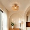Living and Home E27 Bamboo-woven Ceiling Light
