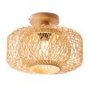 Living and Home E27 Bamboo-woven Ceiling Light