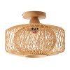 Living and Home E27 Bamboo-woven Ceiling Light
