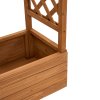 Living and Home Raised Garden Bed with Integrated Trellis and Overhead Slats, 110cm W x 44.5cm D x 113 cm H