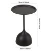 Living and Home Modern Small Round Metal Side Table 39cm Dia