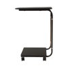 Living and Home C-Shaped Side Table with Storage Bag, Black