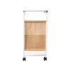 Living and Home C-Shaped Side Table with Storage Bag, White