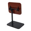 Living and Home 57-85cm Height Adjustable Side Table in Walnut, 360° Rotatable Tilt E1 MDF Top End Table with Black Iron Frame