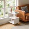 Living and Home 3-Tier S-shaped Wooden Side Table