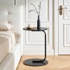 39cm Dia C-Shaped Side Table, Black