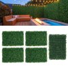 Living and Home 6Pcs Decorative Artificial Boxwood Panels for Indoor Outdoor 40x60cm