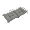 Living and Home Non-slip Garden Chair Cushion with Back for Indoor Outdoor, 110cm (W) x 50cm (D) x 15cm (H)