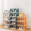 Living and Home 4-Tier Narrow Plastic Shoe Rack in Grey