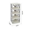 Living and Home 4-Tier Narrow Plastic Shoe Rack in Grey